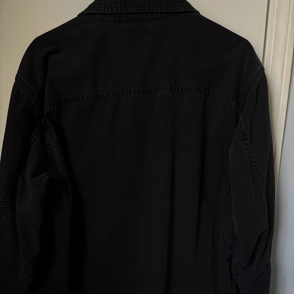 Levis Denim Shirt Jacket Mens L Black Denim - Picture 4 of 6